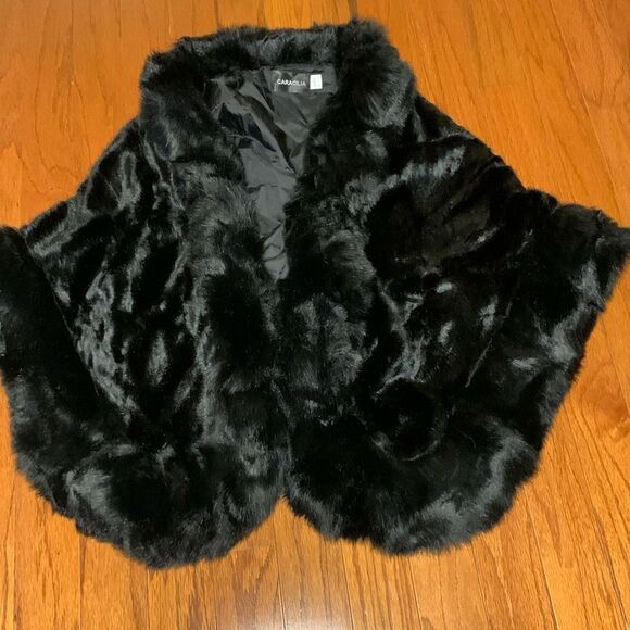 Caracilua OS women's luxury faux fur jacket/wrap/cape/shawl for wedding party - Picture 5 of 11